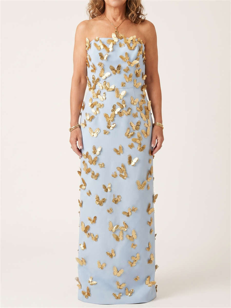 Sheath/Column Straight Floor-Length Stretch Crepe Mother of the Bride Dresses
