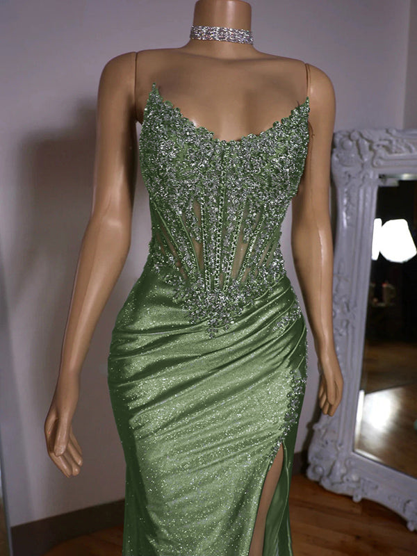 Sheath Sweetheart Pleated Sweep Train Corset Dress