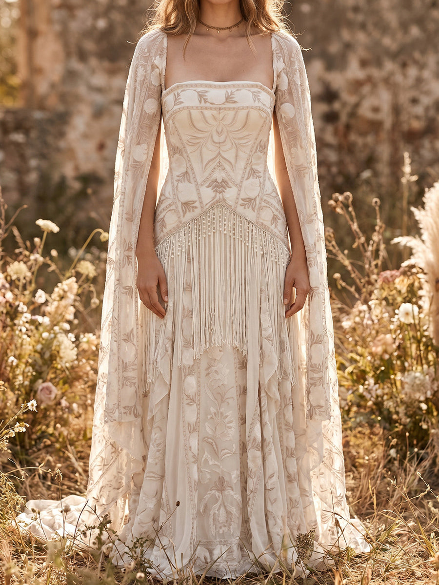 Sheath/Column Straight Appliques Lace Sweep Train Lace Wedding Dresses