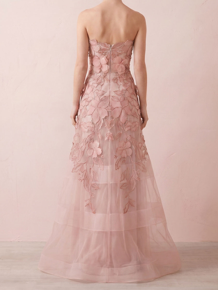 A-line/Princess Straight Flower Floor-Length Lace Mother of the Bride Dresses