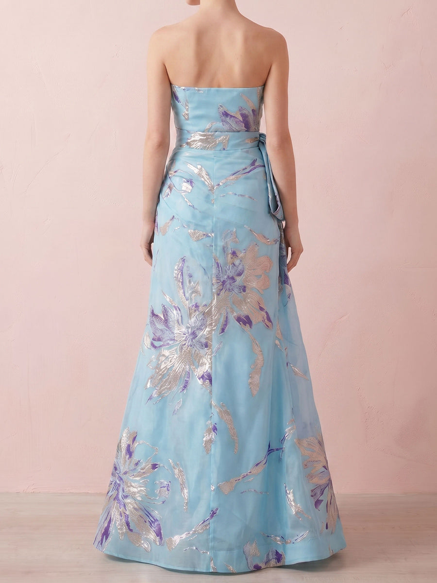 Sheath/Column Straight Pleated Floor-Length Chiffon Mother of the Bride Dresses